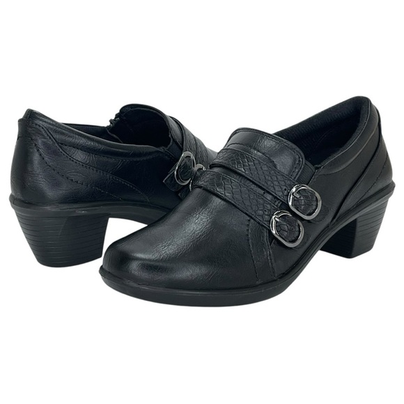 Easy Street Stroll Black Faux Leather Womens Shooties Size 6M - Picture 8 of 10